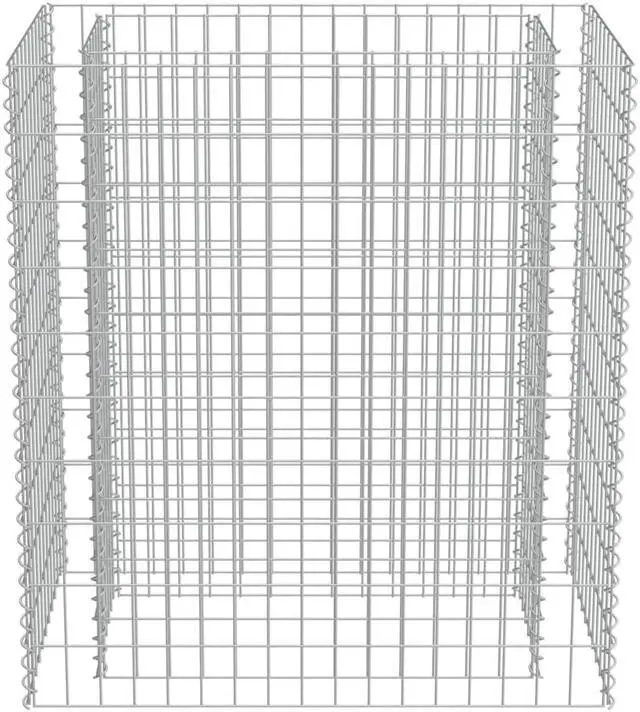 Alt view image 5 of 10 - vidaXL Gabion Raised Bed Galvanized Steel 35.4"x19.7"x39.4" Stone Baskets Cage