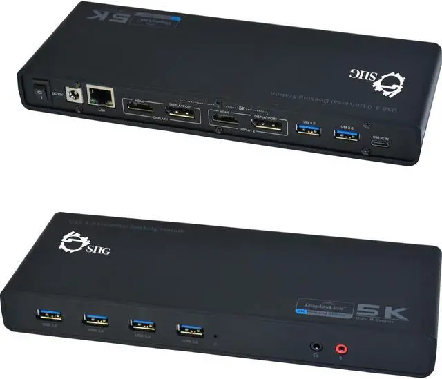 Alt view image 9 of 20 - SIIG JU-DK0411-S1 Video Dock With Usb 3.0 4K Displayport Hdmi Usb-C