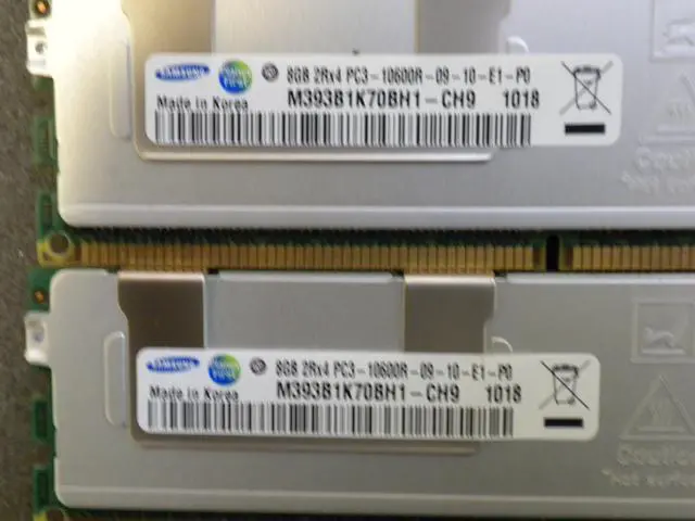 Alt view image 4 of 4 - 96GB 12x8GB Memory DDR3 PC3-10600 ECC REG Comp to SuperMicro MEM-DR380L-HL03-ER13