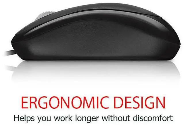 Alt view image 2 of 7 - Microsoft Basic Wired Optical Mouse - Black