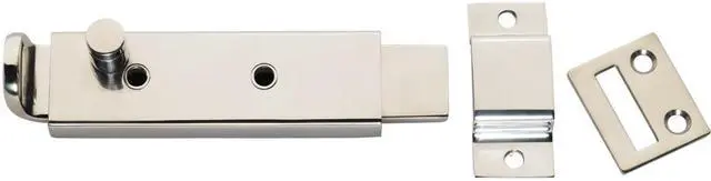 Alt view image 2 of 2 - Whitecap S-0588C Spring-Loaded Slide Bolt Latch - 5-5/16" Length