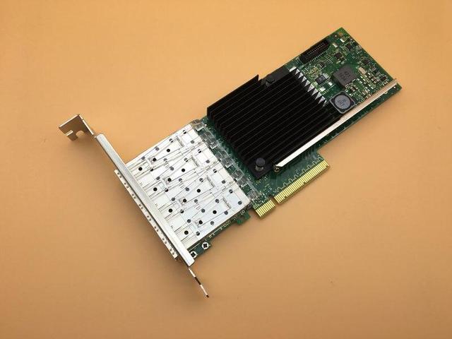 Alt view image 2 of 6 - 4 Port SFP+ 10G PCIE X8 LC Fiber Ethernet Converged Network Adapter NIC X710-DA4