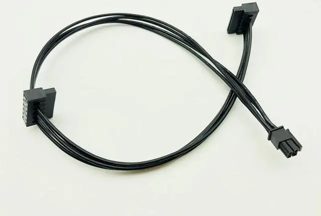 Alt view image 6 of 6 - New 45CM Cable MINI 4 Pin Turn 2 SATA Power Supply For Lenovo Main Board Interface Small 4Pin to Two SATA SSD Power Supply Cable