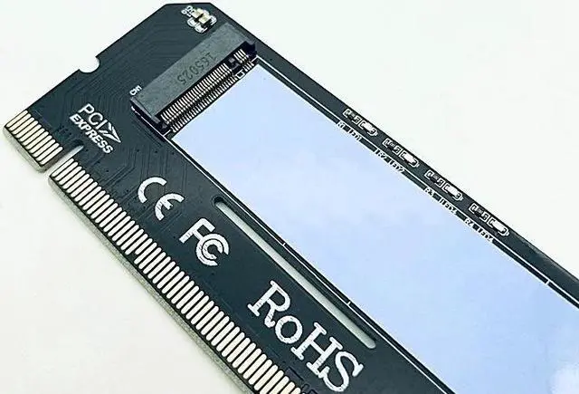 Alt view image 5 of 6 - M.2 NVME PCIE to M2 Adapter LED NVME SSD M2 PCIE x16 Expansion Card Computer Adapter Interface M.2 NVMe SSD NGFF To PCIE 3.0 X16