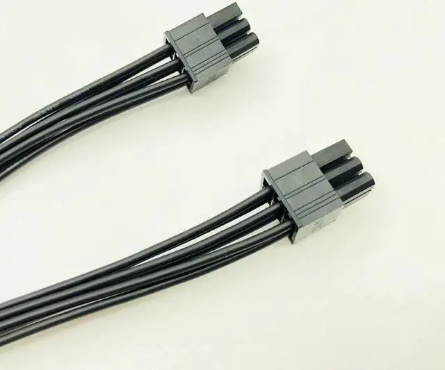 Alt view image 4 of 6 - PCIE 6pin to Dual 6pin Power Cable Sleeved Cable PC PCI Express Video Card Graphics Card Power Supply Cable 18AWG 20CM Black