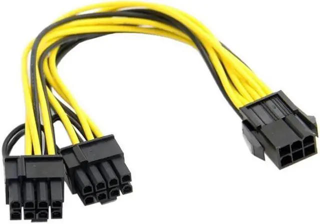 Alt view image 4 of 6 - Amify 6pin PCI Express to PCIe 8 (6+2) pin & 6pin Motherboard Graphics Video Card PCI e GPU VGA Splitter Hub Power Cable