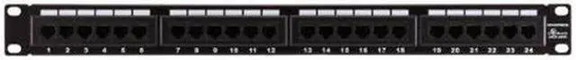Alt view image 9 of 14 - Monoprice 24-Port Cat6 Patch Panel, 110 Type (568A/B Compatible) Black Painted Steel Panel, UL Listed