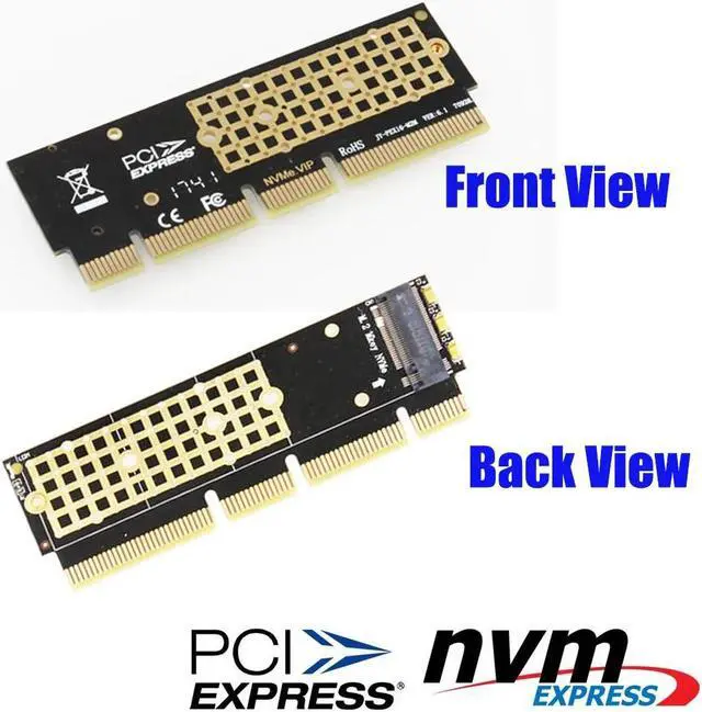 Alt view image 5 of 6 - M.2 NGFF NVMe SSD to PCI E 3.0 X4 X8 X16 Adapter M2 NGFF Key M PCI Express Extender Card Heat Sink Radiator for 1U 2U Servers PC