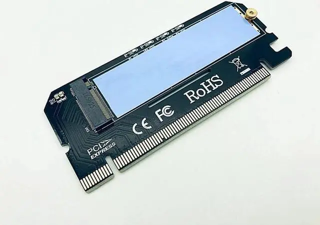 Alt view image 3 of 6 - M.2 NVME PCIE to M2 Adapter LED NVME SSD M2 PCIE x16 Expansion Card Computer Adapter Interface M.2 NVMe SSD NGFF To PCIE 3.0 X16