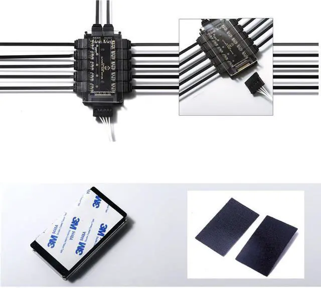Alt view image 3 of 4 - 1 pcs RGB Fan Controller For ASUS AURA 5V 3 Pin RGB Hub SYNC Splitter 3Pin Header Motherboard Fan Magic Synchronous Fan Controller PC