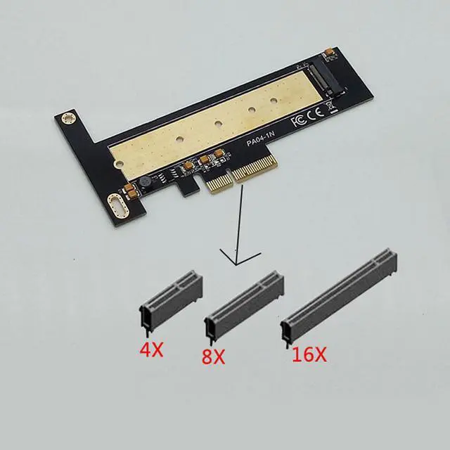 Alt view image 5 of 6 - FULL SPEED M.2 NVMe SSD NGFF TO PCIE X4 Adapter M Key Interface Card Support PCI Express 3.0 x4 2230 2242 2260 2280 22110 M2 SSD