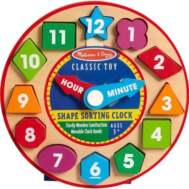 Alt view image 12 of 19 - Melissa & Doug Shape Sorting Clock - Wooden Educational Toy
