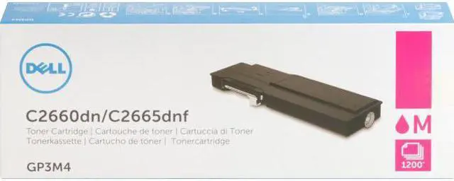 Alt view image 5 of 9 - Dell Magenta Toner Cartridge (OEM# 593-BBBP) (1 200 Yield) GP3M4