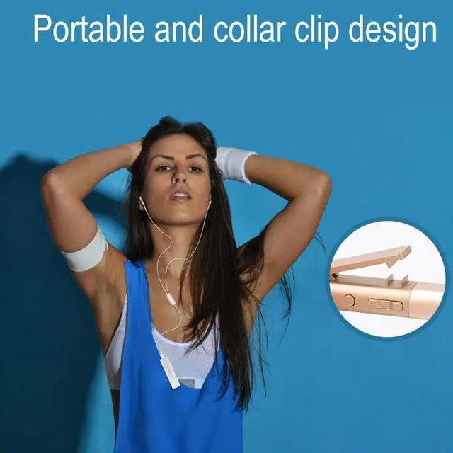Alt view image 6 of 7 - Fineblue W688 Bluetooth earphone Sport Bluetooth 4.1 Wireless HiFi Business Collar Clip-on Bluetooth Stereo Music headset (Gold)