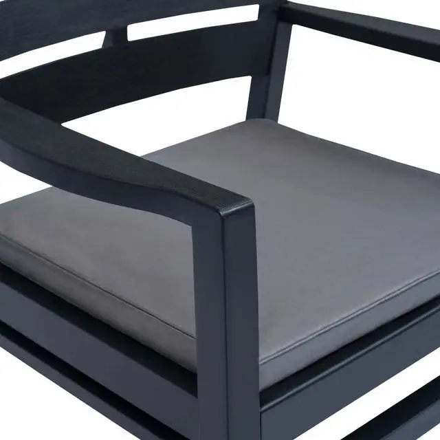 Alt view image 11 of 11 - vidaXL Patio Chair Patio Adirondack Chair for Outdoor Porch Garden Wood Gray