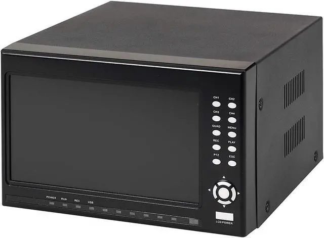 Alt view image 8 of 16 - First Alert Hs-4700-s 4 Wired Security Camera Recording System With 7 in. Lcd Display & Built-in Dvr