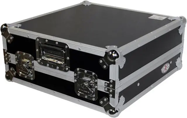 Alt view image 6 of 13 - prox cases x19mixlt top load dj mixer road gig ready flight combo rack w/gliding laptop shelf