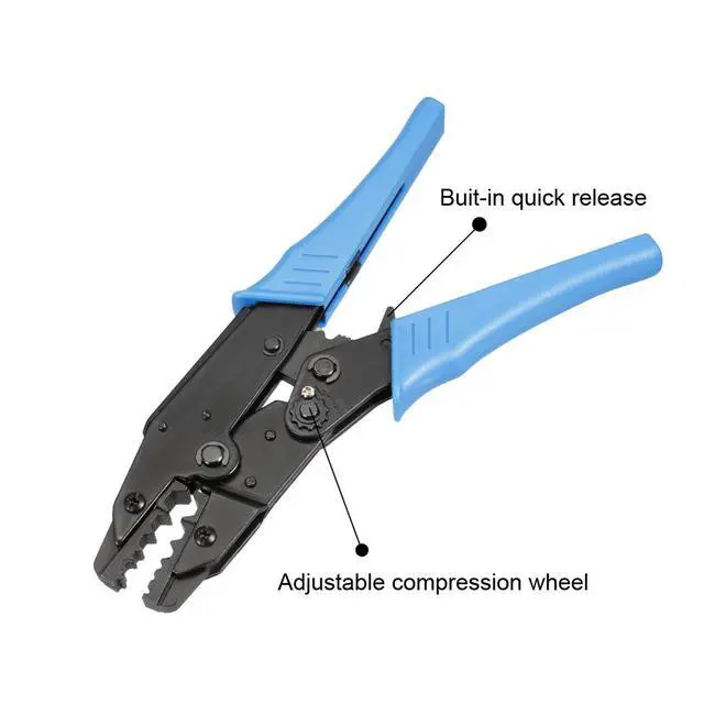 Alt view image 3 of 6 - Ratchet Crimping Press Plier Crimper Tool for 1.72mm 2.6mm 5.4mm 6.5mm 8.1mm Terminal or Bnc Connector