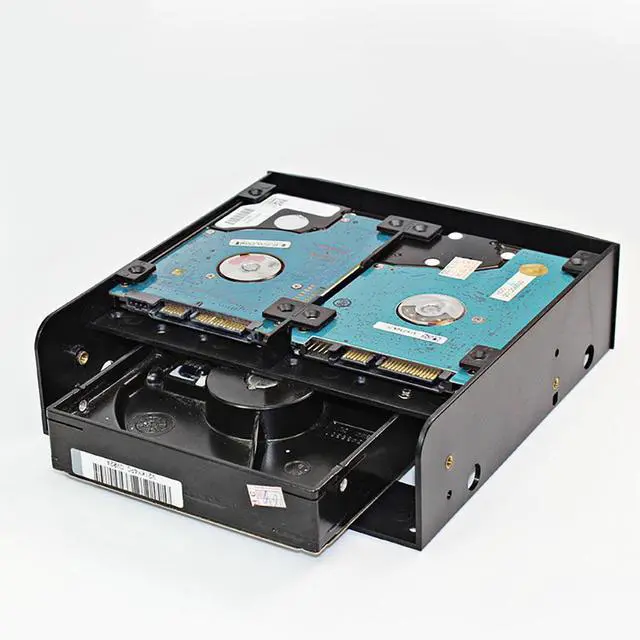 Alt view image 5 of 6 - 5.25" To 3.5" 2.5" Hdd/Ssd Floppy-Drive Bay ray Bracket Mounting HDD Adapter SSD Hard Drive Supports up to 6*2.5" hard drives
