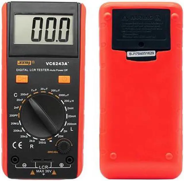 Alt view image 4 of 6 - VC6243A Digital LCD Meter Inductance Capacitance Resistance Tester Multimeter Crocodile Clip Measuring Tool with Bag BM4070