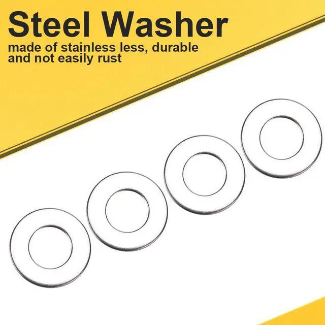 Alt view image 3 of 5 - 110pcs Imperial Standard Stainless Steel Flat Washer Plain Washers Assortment Kit Hardware Tools with Box
