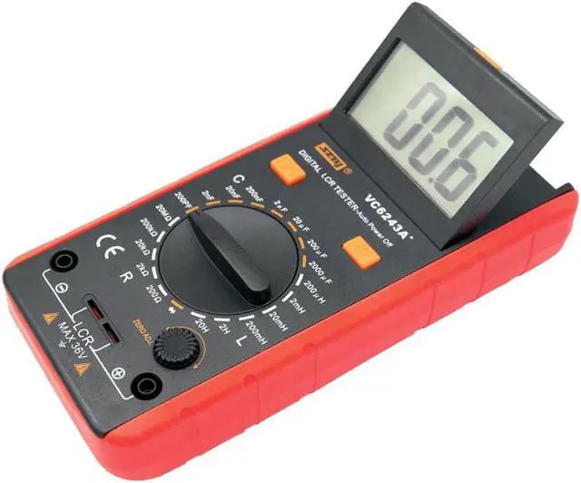 Alt view image 6 of 6 - VC6243A Digital LCD Meter Inductance Capacitance Resistance Tester Multimeter Crocodile Clip Measuring Tool with Bag BM4070
