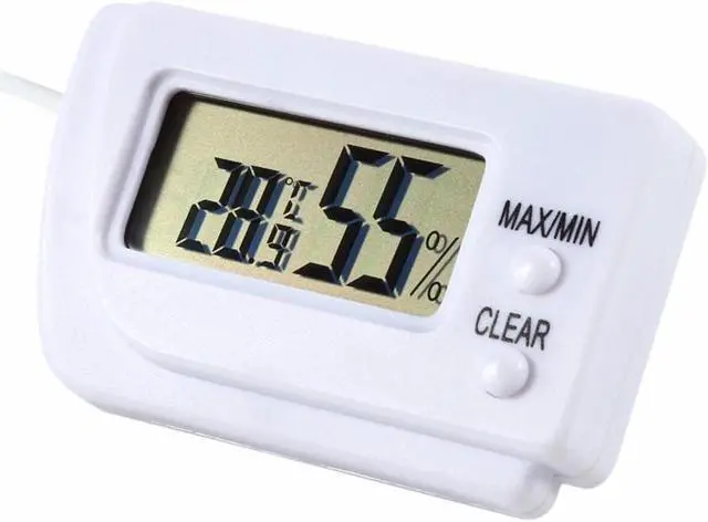 Alt view image 2 of 5 - Mini Digital Temperature and Humidity Meter Incubator Pet Dog Tortoise Hatching Eggs Sensor Thermometer Temperature Recorder - White
