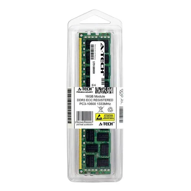 Alt view image 2 of 2 - 16GB DDR3 1333MHz PC3-10600R RDIMM Replacement for IBM 00D4964 Server Memory RAM