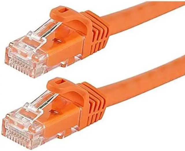 Alt view image 8 of 9 - Monoprice Cat6 Ethernet Patch Cable - 3 Feet - Orange | Network Internet Cord - RJ45, Stranded, 550Mhz, UTP, Pure Bare Copper Wire, 24AWG - Flexboot Series