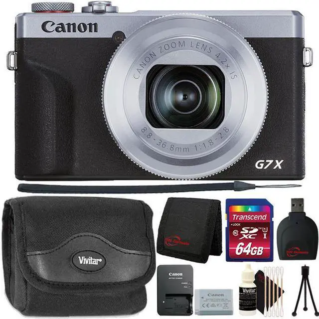 Main image of Canon PowerShot G7 X Mark III Wi-Fi Digital Camera Silver Ultimate Accessory Bundle