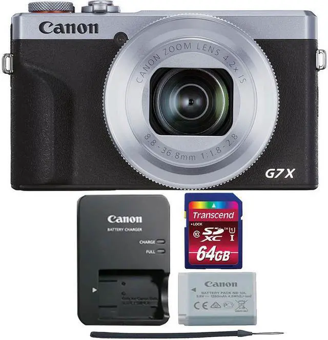 Main image of Canon PowerShot G7 X Mark III Wi-Fi Digital Camera Silver with 64GB Memory Card