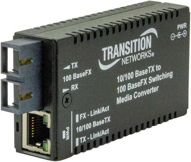 Alt view image 3 of 10 - Transition Networks Mini M/E-PSW-FX-02(SC) Media Converter