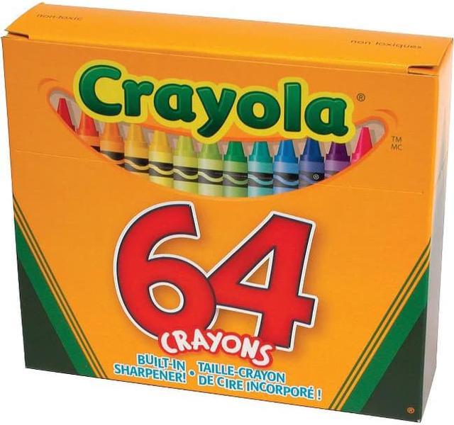 Binney & Smith 52064D Classic Color Pack Crayons Wax 64 Colors per Box 