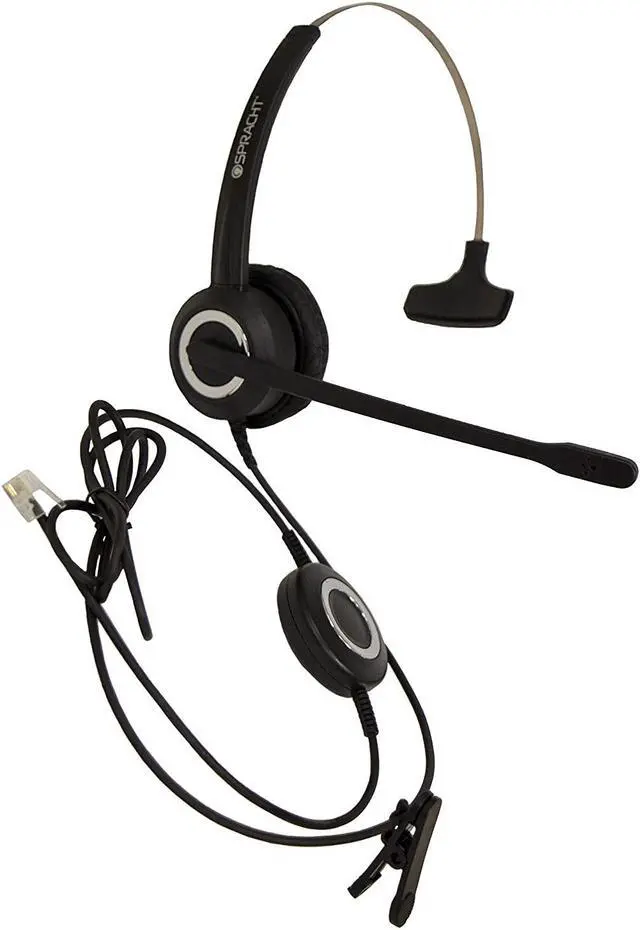 Alt view image 7 of 17 - Zum RJ9M Universal Desktop Headset - Monaural