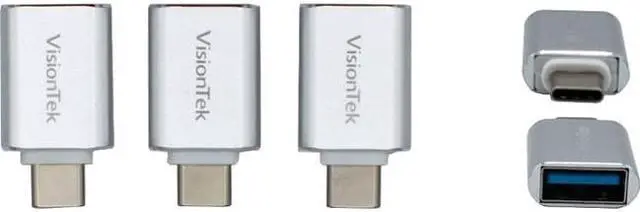 Alt view image 6 of 9 - VisionTek USB-C to USB-A M/F 3 Pack Adapters 901224