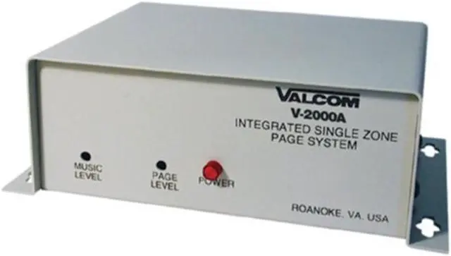 Alt view image 6 of 10 - Valcom - V-2000A - One-way, 1 Zone, Page Control With Built-in Power Provides A Background Music In