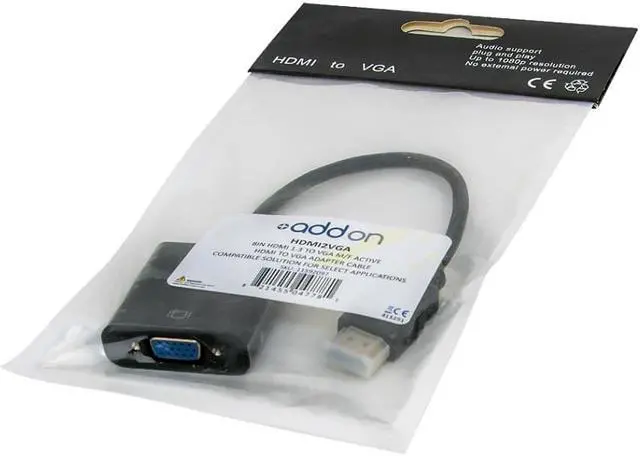 Alt view image 10 of 17 - HDMI to VGA Active Adapter Converter Cable - Male to Female