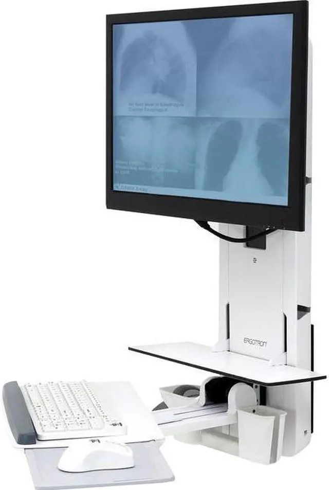 Alt view image 4 of 4 - Ergotron StyleView Sit-Stand Vertical Lift, Patient Room - mounti ...