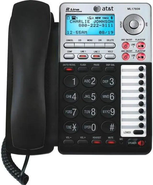 Alt view image 14 of 16 - ATT ATT-ML17939 ATT 2-LINE CORDED WITH ITAD/CID