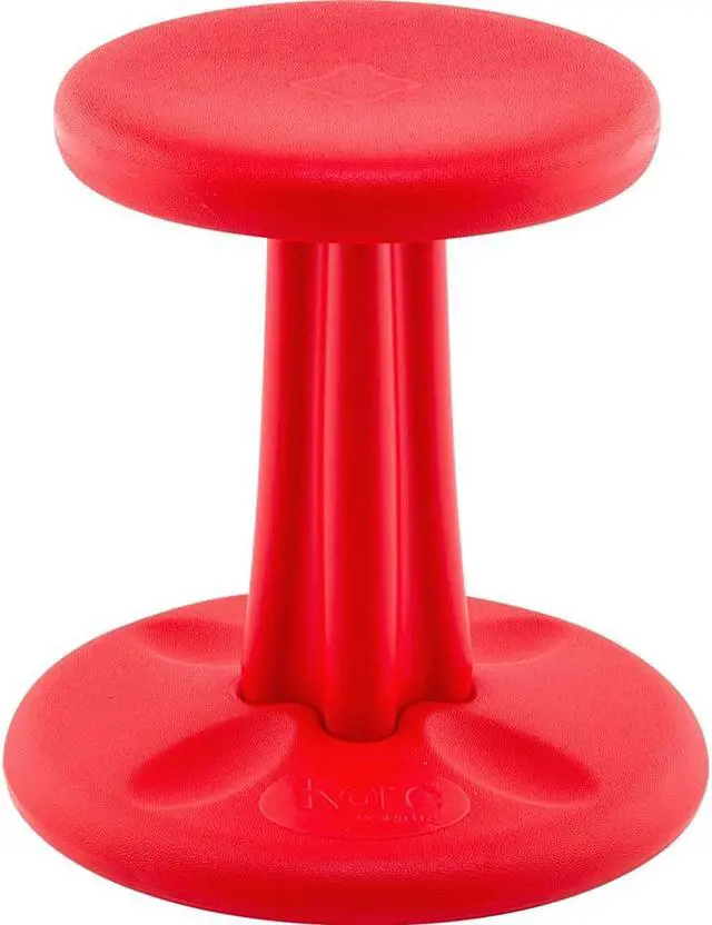 Alt view image 2 of 12 - Kore Kids Wobble Chair Flexible Seating Stool for Classroom 14" Red