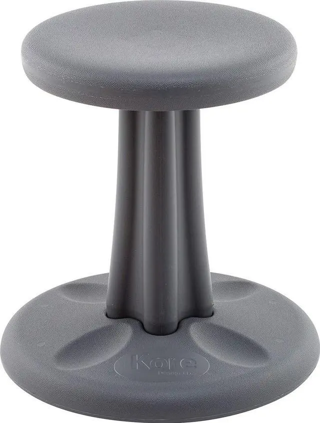 Alt view image 2 of 12 - Kore Wobble Chair - Age 6-7, Grade 1-2, Grey (14in) Kids Wobble Chair - Flexible Seating Stool for Classroom & Elementary School, ADD/ADHD - Made in USA