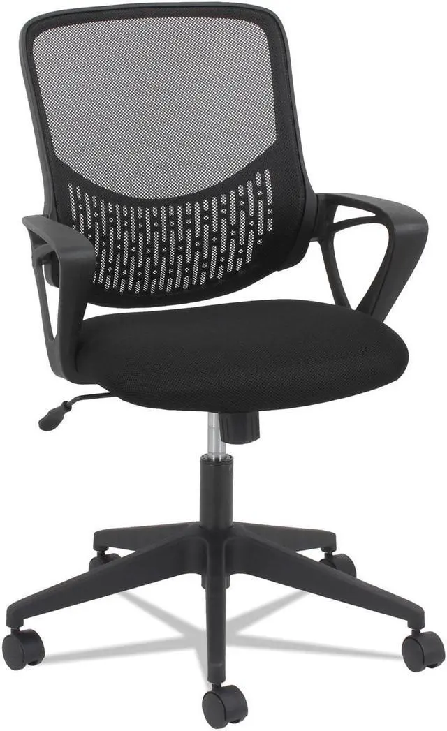 Alt view image 3 of 7 - OIF - OIFMK4718 - Modern Mesh Task Chair, Fixed Triangle Arms, Black