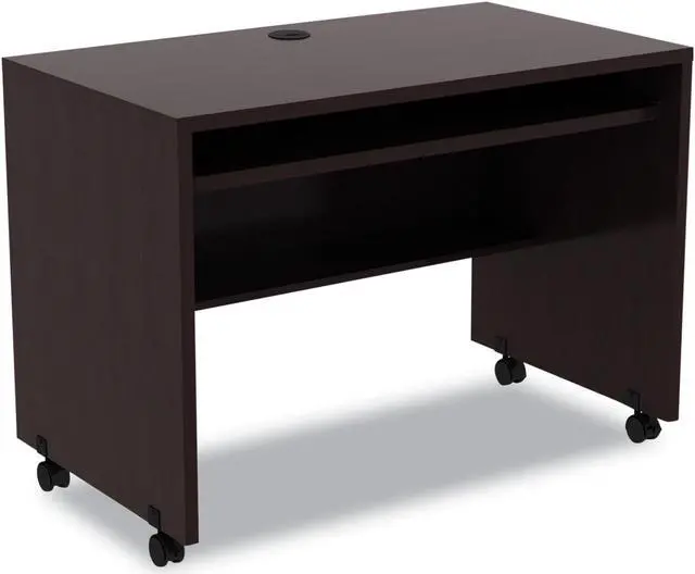 Alt view image 6 of 17 - Alera Valencia Series Mobile Workstation Desk, 41 3/8 X 23 5/8x 29 5/8, Espresso