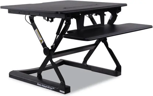 Alt view image 16 of 20 - Alera AdaptivErgo Sit-Stand Lifting Workstation 26 3/4 x 31 x 19 5/8 Black