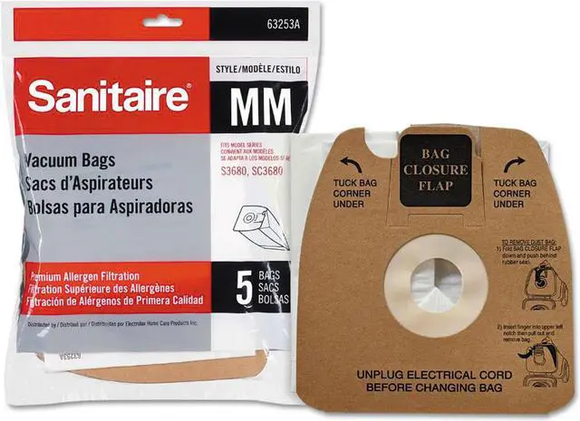 Alt view image 2 of 2 - Eureka Electrolux Sanitaire Paper Bag, Style Mm Premium Allergen 5Pk #63253A-10