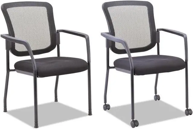 Alt view image 17 of 20 - Alera - EL4314 - Mesh Guest Stacking Chair, Black