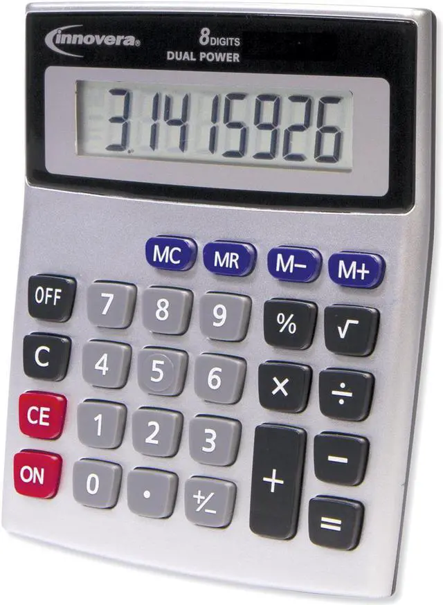 Alt view image 2 of 2 - Innovera 15925 Portable Minidesk Calculator - IVR15927