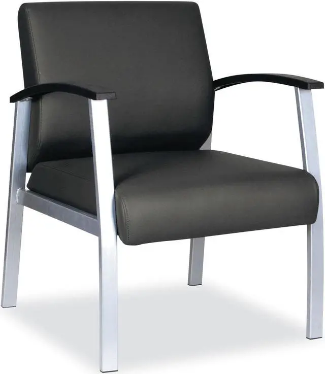 Alt view image 5 of 20 - Alera metaLounge Series Mid-Back Guest Chair, 21.85" x 23.62" x 17.71", Black