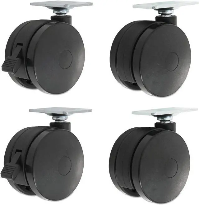 Alt view image 2 of 16 - Alera Casters for Height-Adjustable Table Bases Black 4/Set HT3004