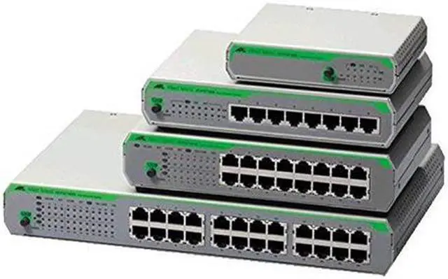 Main image of Allied Telesis Ethernet Switch - 8 x Fast Ethernet Network - Twisted Pair - 2 Layer Supported - Rack-mountable, Desktop